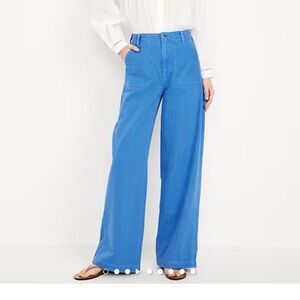 Old Navy High-Waisted Baggy Wide-Leg Jeans - blue - 4